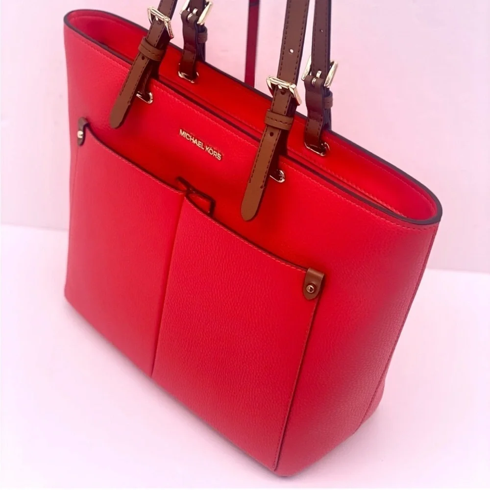 Michael Kors Jet Set Travel Front Double Pocket Shoulder Tote Bag